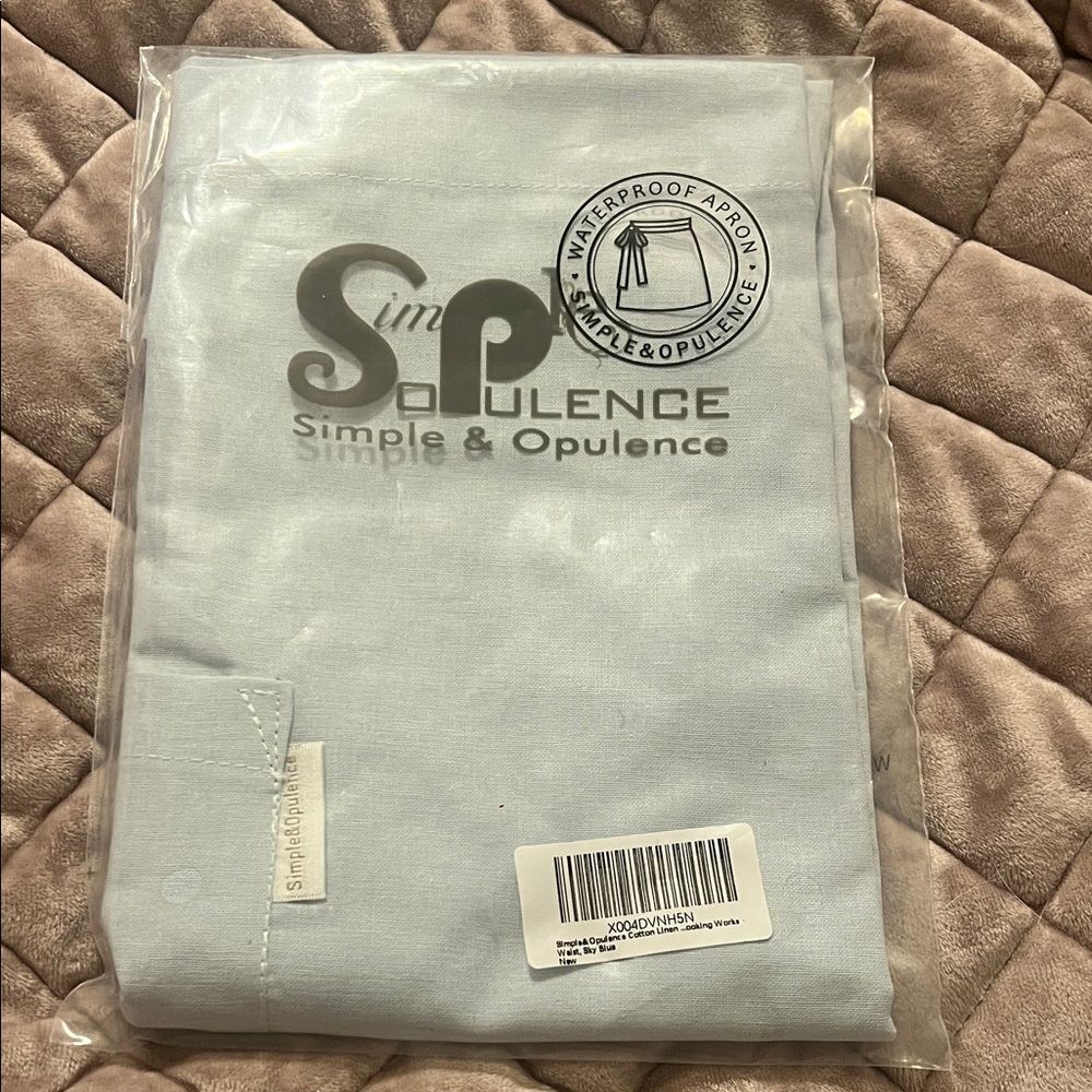 Simple Opulence Light Blue Apron
